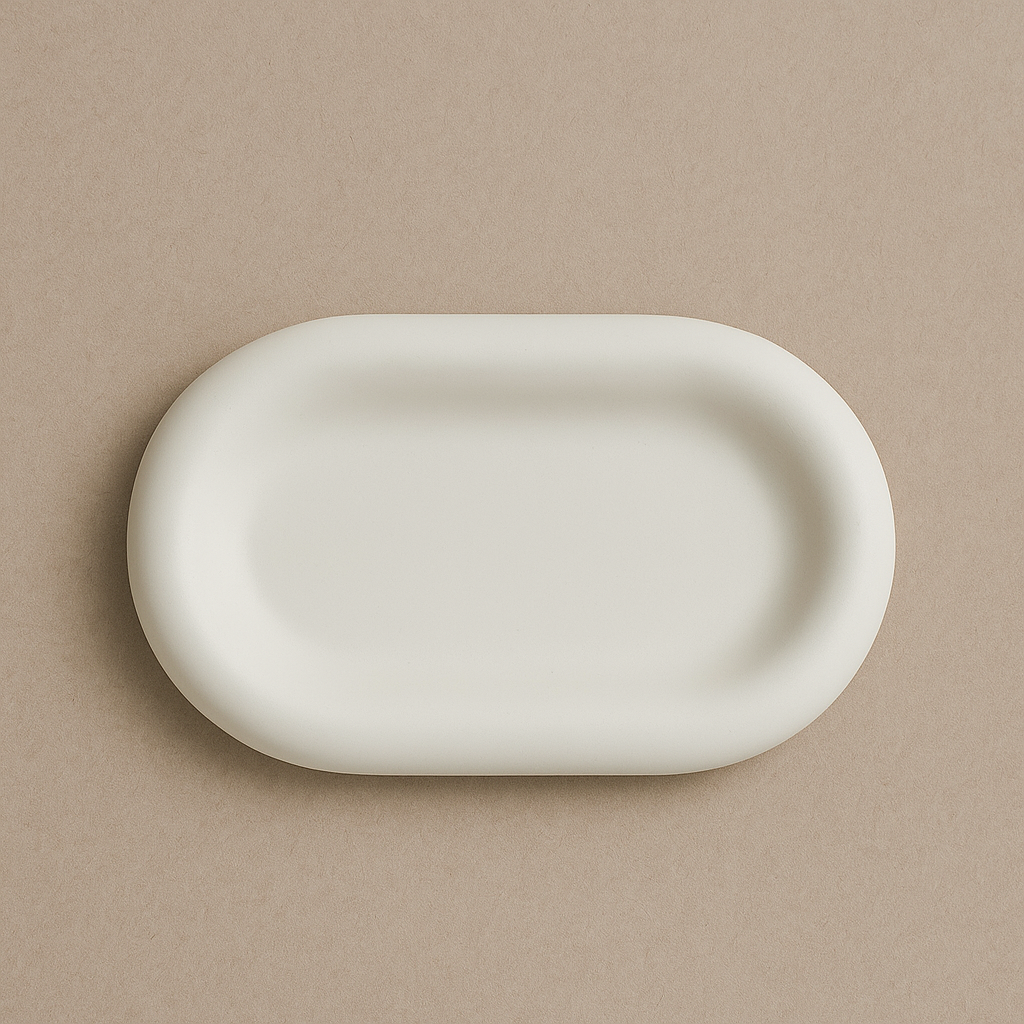 Matte Essence – Ovaal Bord van Porselein